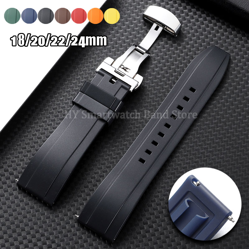 Suede Strap Watch - Bracelet de montre en silicone 18mm