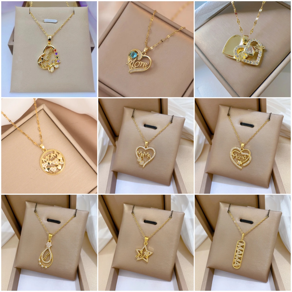 Butterfly Clasp Deployant - Collier avec pendentif en forme de