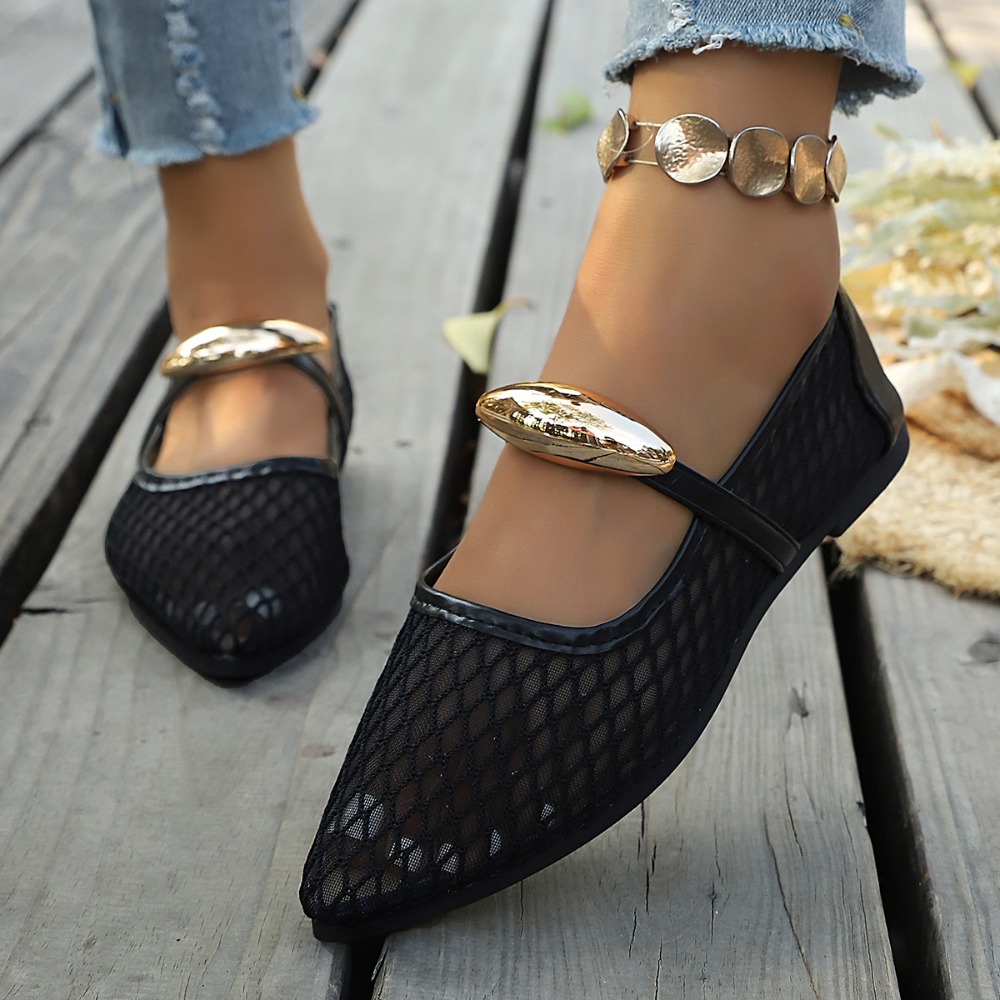 Chaussures plates Mary Jane en - Mesh Strap Metal avis et prix