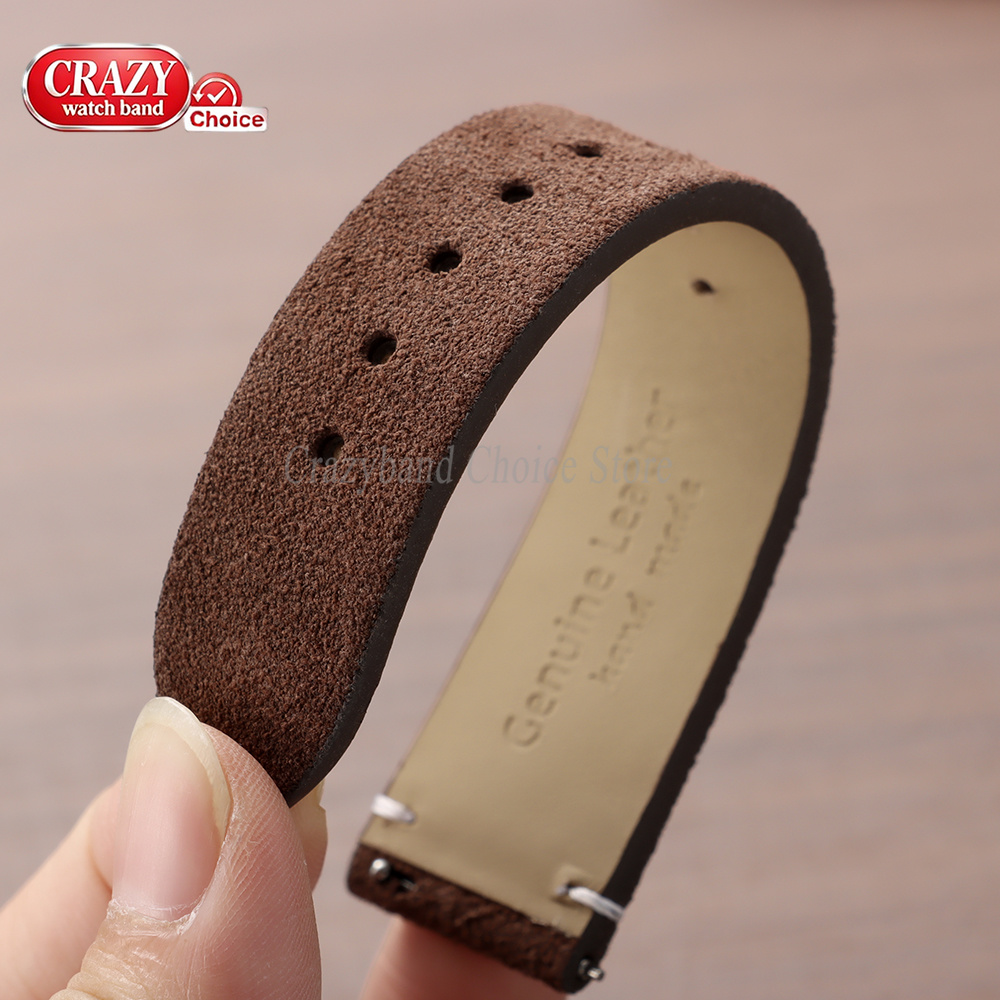 Bracelet de montre en cuir sué - Suede Strap Watch avis et prix